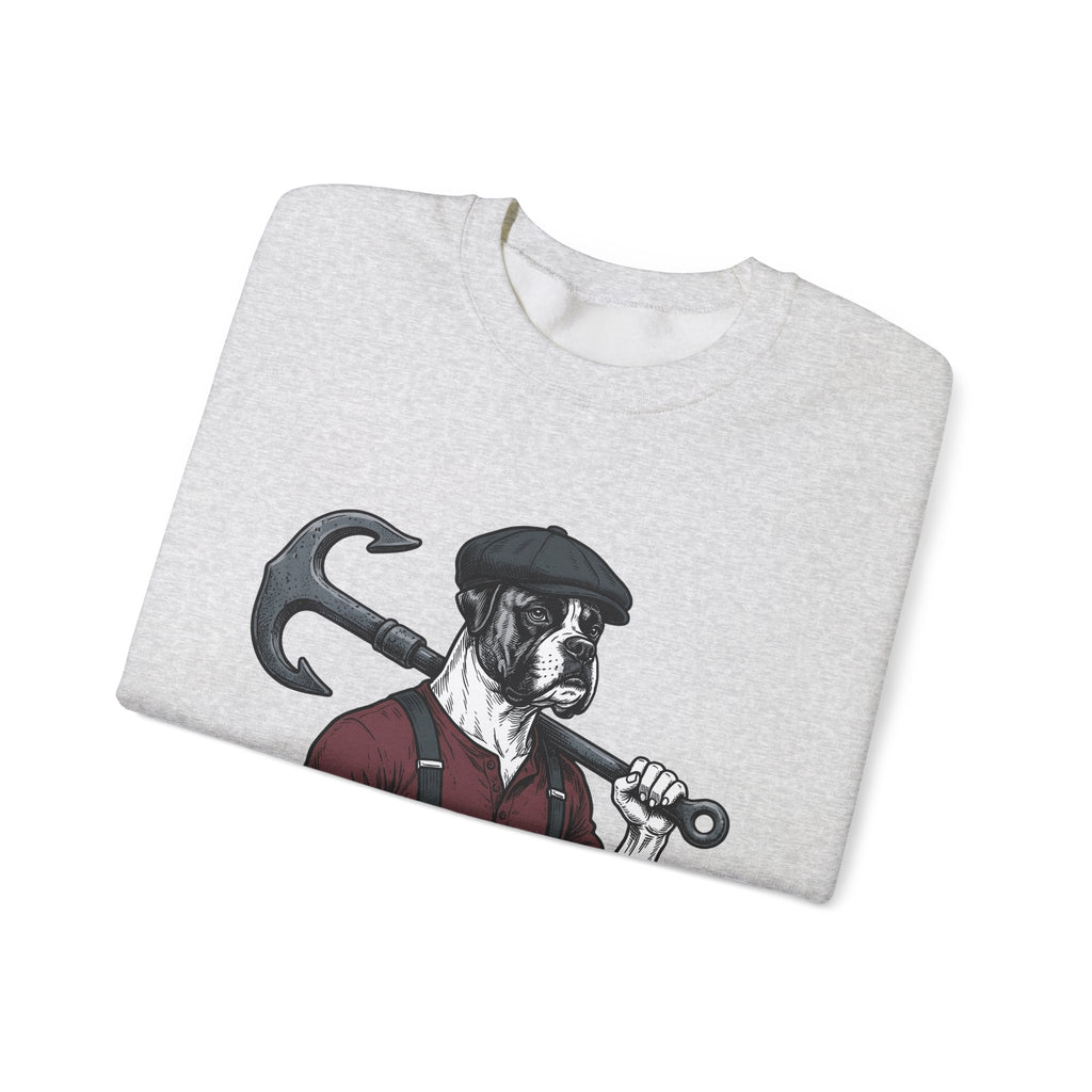 Boxer Hound Sweatshirt Dog Craftsman Gift Women Classic Sweatshirt Hound Dog Sweatshirt Dog Fan Vintage Sweatshirt Artisan Graphic Doodle Flat Hat Sweatshirt