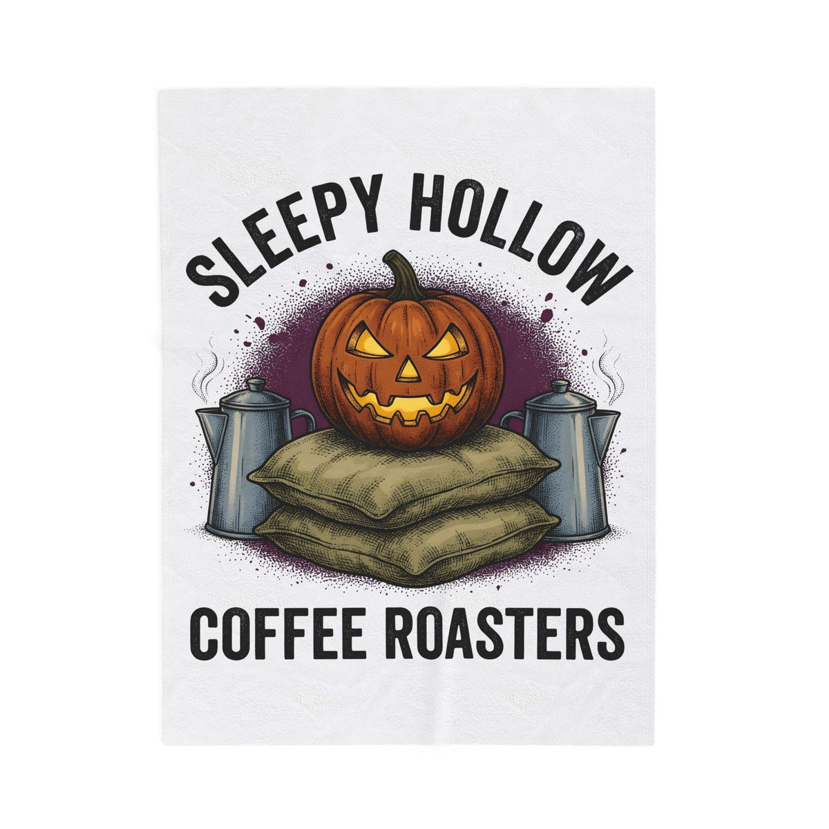 Pumpkin Mocha Blanket Halloween Cappuccino Gift Women Line Art Blanket Mocha Blanket Horror Fan Minimalist Blanket Coffee Graphic Rustic Coffee