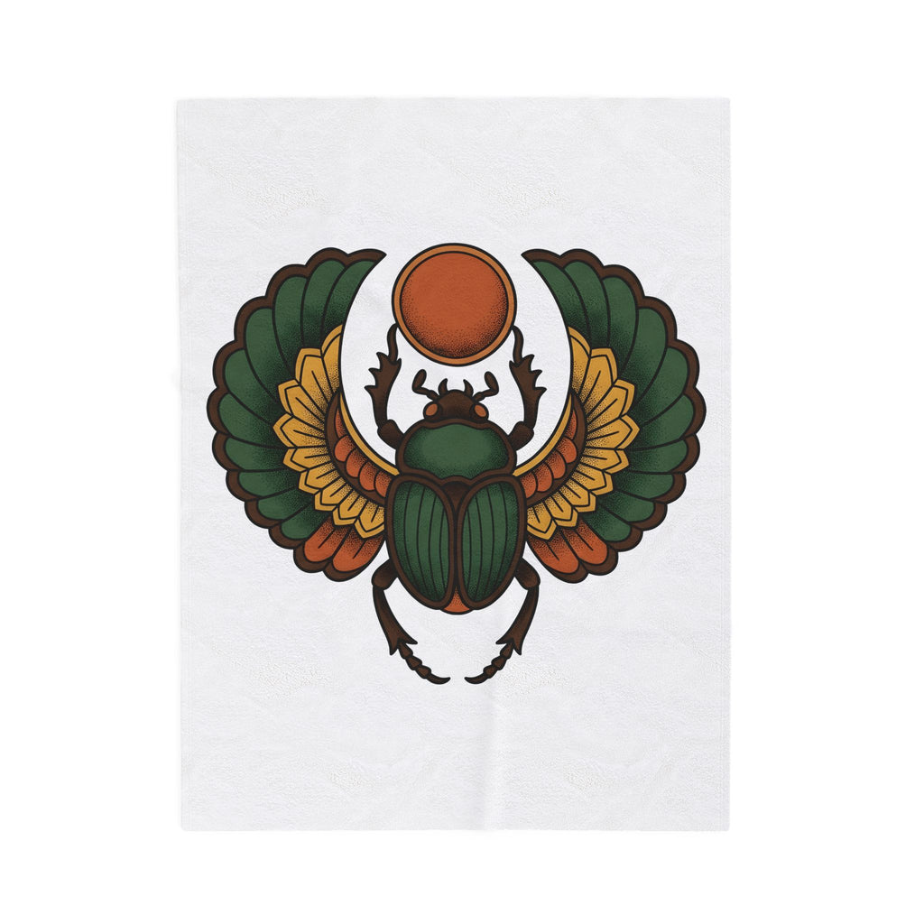 Beetle Bug Blanket Boho Chic Chakra Gift Women Minimalist Blanket Scarab Blanket Bohemian Enthusiast Simple Blanket Energy Graphic Hand Drawn Sun
