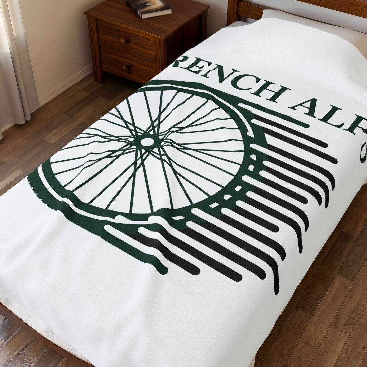 Bike Rim Blanket Cycling Exploration Gift Women Contemporary Blanket Wheel Blanket Cyclist