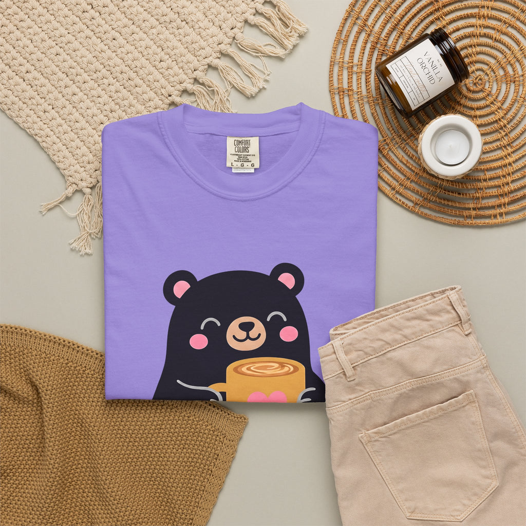 Bear Coffee Cup Coffee Animal Gift Cute Mug Coffee Fan Coffee Mug Kawaii Minimalist T-Shirt
