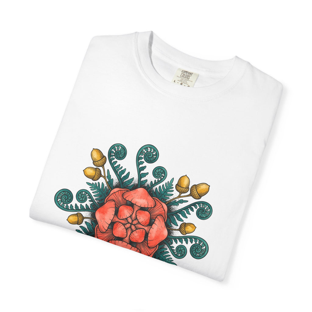 Shroom Mandala T-Shirt Boho Chic Flora Gift Women Bohemian T-Shirt Mushroom T-Shirt Hippie Fan Tribal T-Shirt Botanical Graphic Line Art Seed Pods