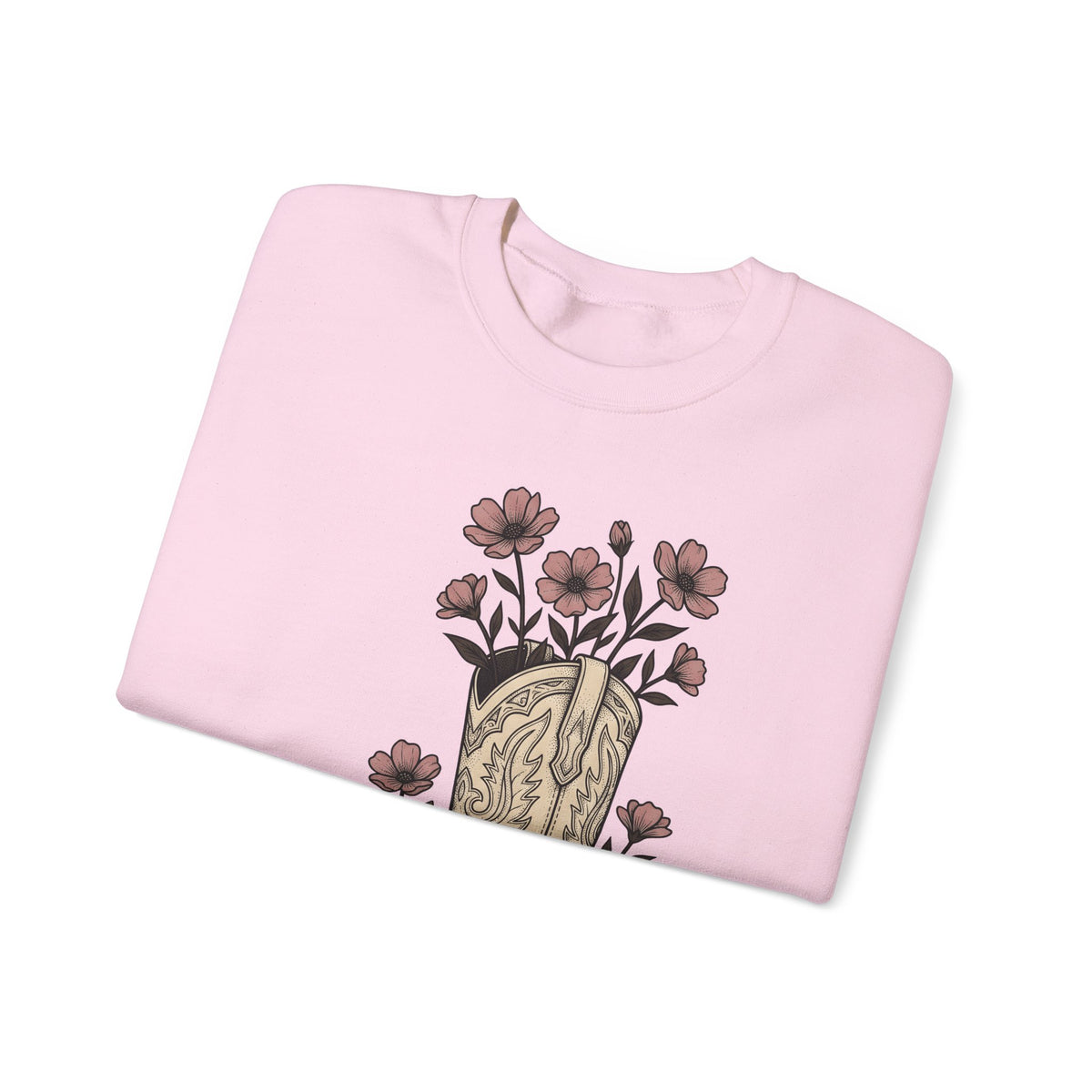 Leather Boot Sweatshirt Moms Ranch Gift Women Southwestern Sweatshirt Boot Sweatshirt Mom Enthusiast Western Sweatshirt Farmhouse Graphic Sketch Bouquet Sweatshirt