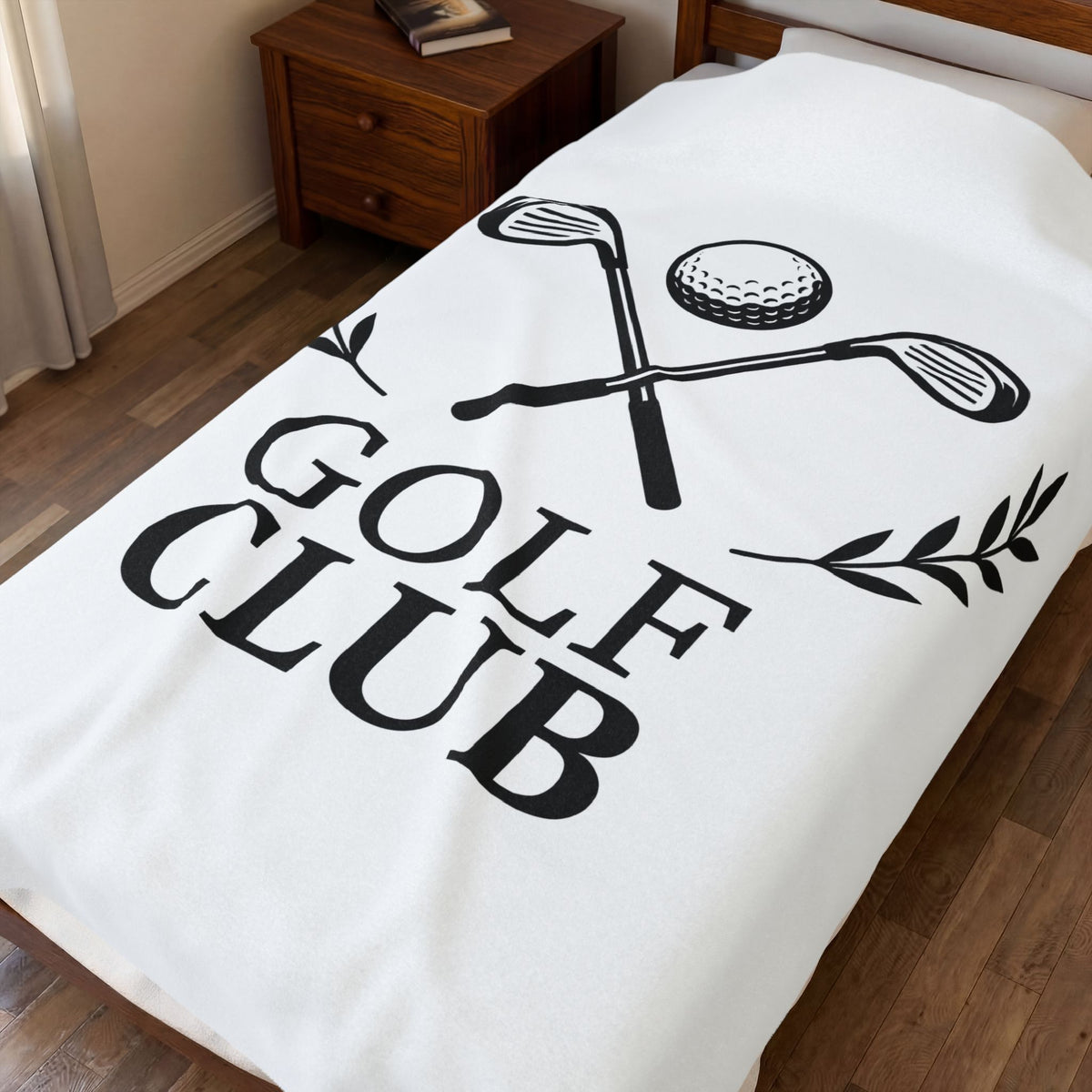 Golf Clubs Golf Camping Gift Simple Golfing Golfer Enthusiast Minimalist Outdoor Retro Golf Ball Blanket