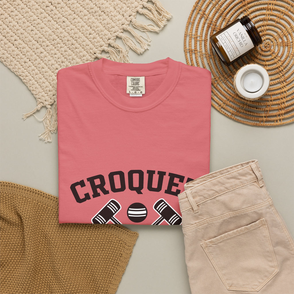 Croquet Mallets Croquet Game Gift Bold Mallet Croquet Fan Bold Sport Vintage Ball T-Shirt
