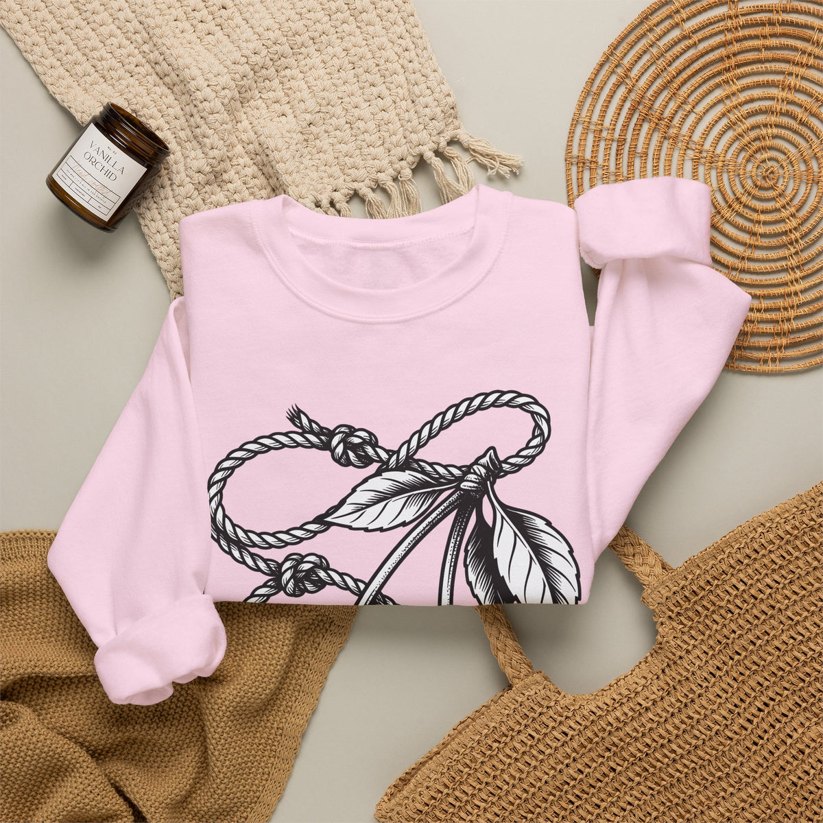 Cherry Vine Sweatshirt Cowgirl Ranch Gift Women Retro Sweatshirt Grapevine Sweatshirt Rodeo Fan Vintage Sweatshirt Farmhouse Graphic Sketch Foliage Sweatshirt