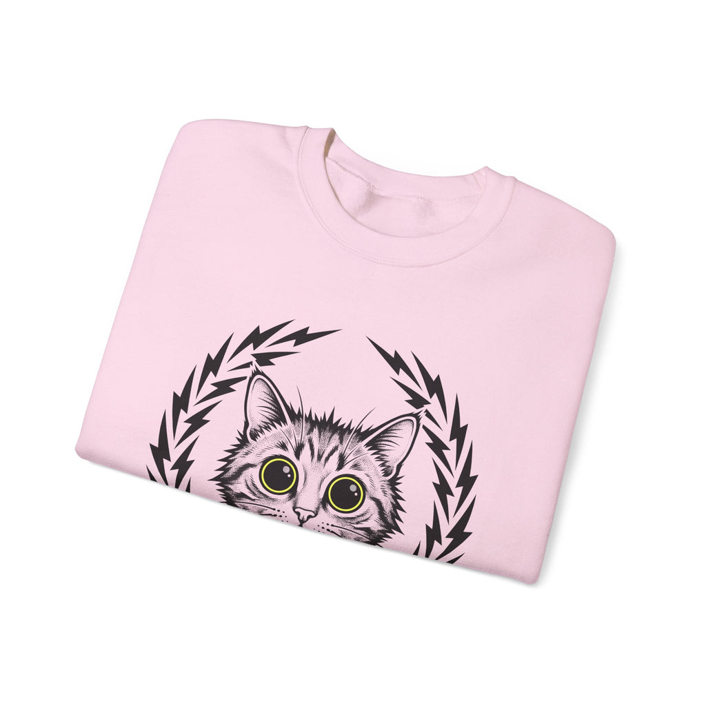 Striped Cat Cat Comedy Gift Modern Tabby Cat Feline Fan Retro Electric Sweatshirt