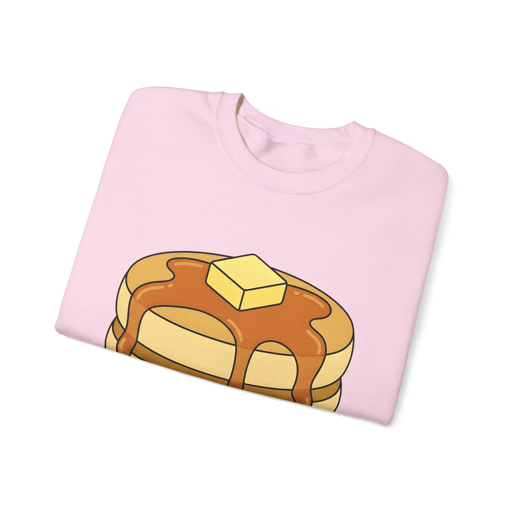 Flapjack Pile Sweatshirt Desserts Brunch Gift Women Comic Sweatshirt Granola Bar Sweatshirt Pastry Fan Cartoon Sweatshirt Breakfast Graphic Simple Honey Sweatshirt