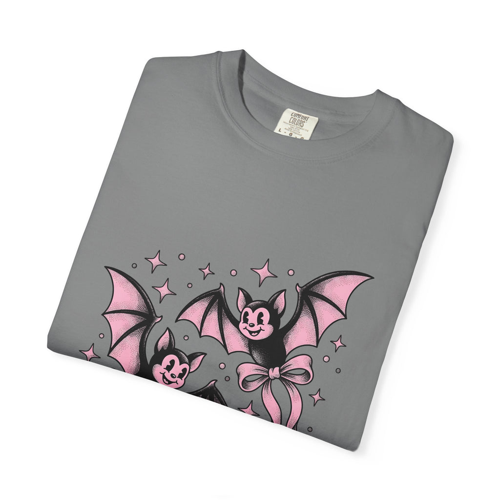 Sweet Bats T-Shirt Halloween Horror Gift Women Chibi T-Shirt Flying Fox T-Shirt Spooky Fan Creepy T-Shirt Horror Graphic Old School Hair Bows