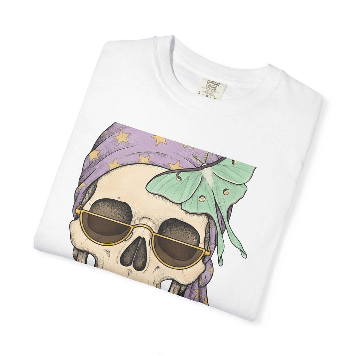 Skull Handkerchief T-Shirt Boho Chic Gothic Fashion Gift Women Ethnic T-Shirt Bandana T-Shirt Bohemian Fan Tribal T-Shirt Dark Graphic Rustic