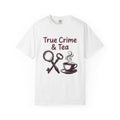 Teacup T-Shirt Drinks Suspense Gift Women Line Art T-Shirt Teapot T-Shirt Beverage Fan Illustration Graphic Mystery Cartoon Magnifier T-Shirt