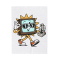Vintage Tv Figure Blanket Cute Console Gift Women Comic Blanket Retro Tv Character Blanket Adorable Fan Cartoon Blanket Controller Graphic Classic