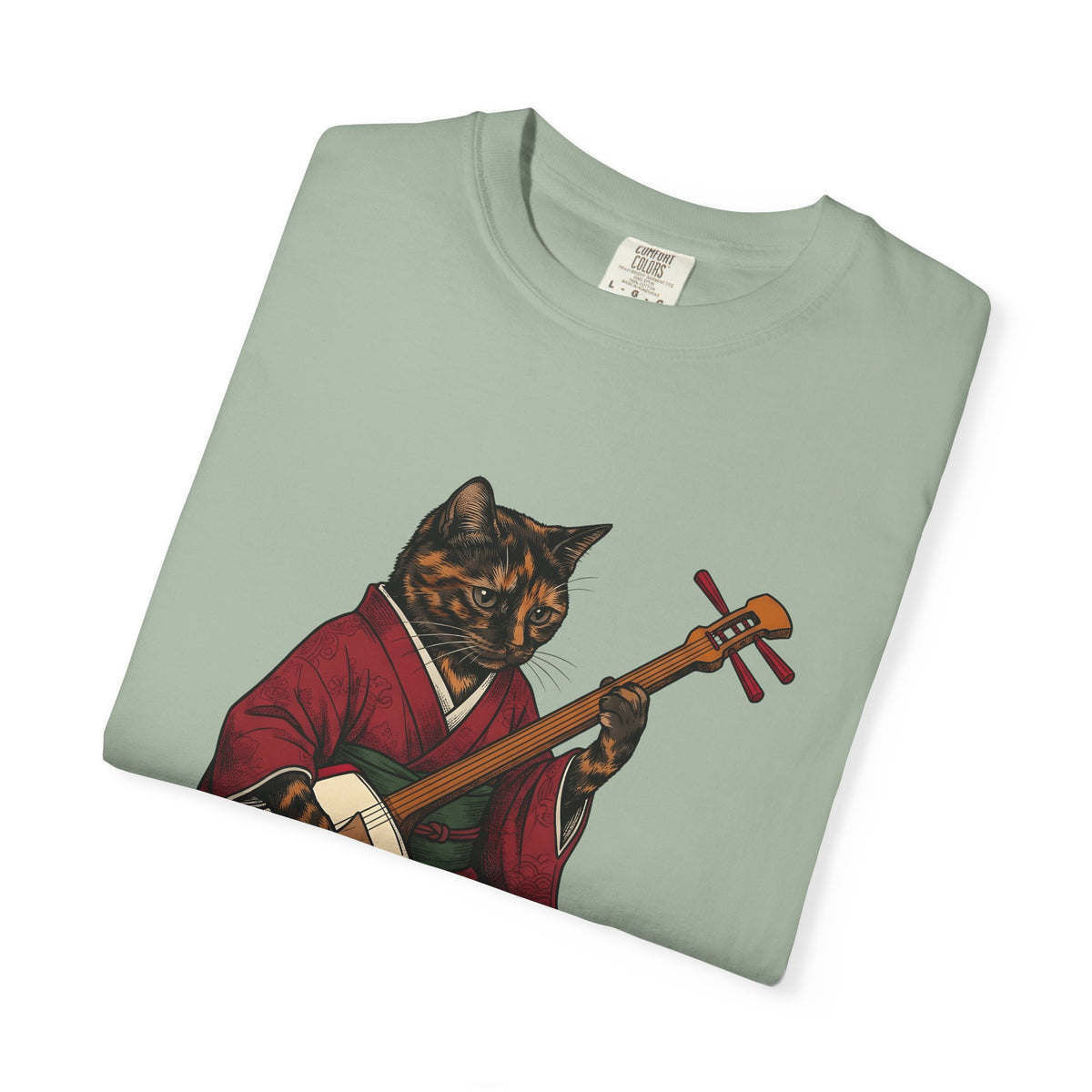 Yukata Cat T-Shirt Cat Sound Gift Women Asian Art T-Shirt Cat T-Shirt Feline Fan Japanese Art T-Shirt Music Graphic Hand Drawn Piano T-Shirt