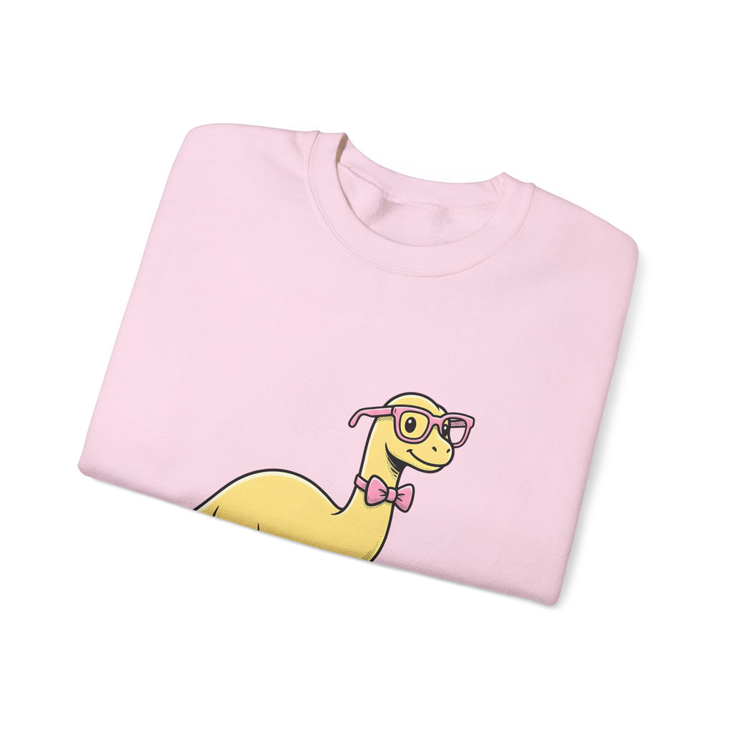 Dinosaur Eyeglasses Sweatshirt Teachers Education Gift Women Animated Sweatshirt Specs Sweatshirt Educator Enthusiast Cartoon Sweatshirt Learning Graphic