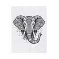 Elephant Art Blanket Boho Chic Critter Gift Women Hippie Blanket Pachyderm Blanket Bohemian Fan Psychedelic Blanket Animal Graphic Line Art