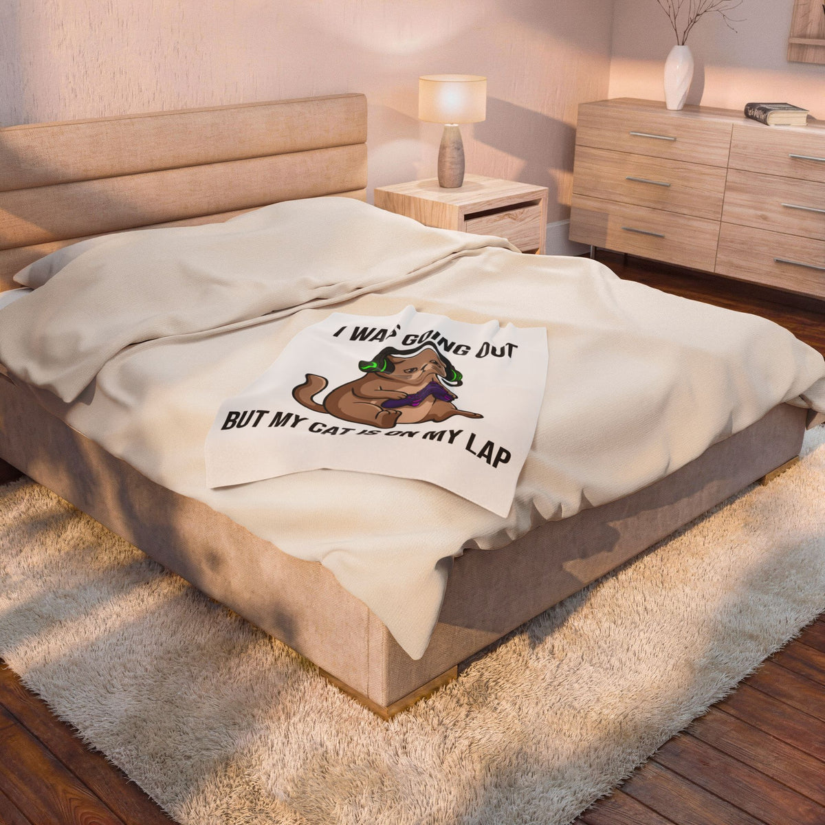 Gamer Cat Blanket Cat Gaming Gift Women Cartoon Blanket Kitty Blanket Feline Fan Comic Blanket Gamer Graphic Kawaii Headset Blanket