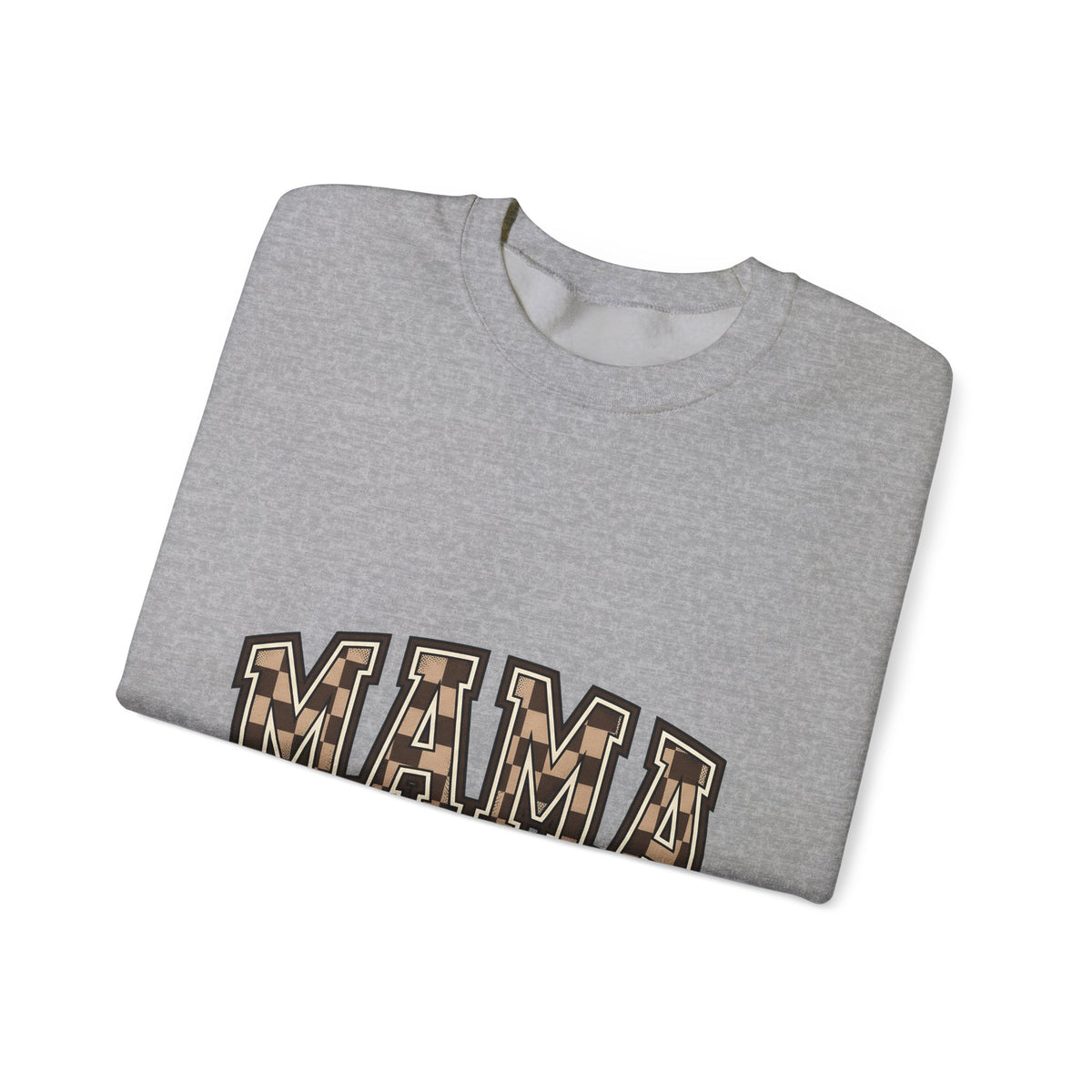 Checkered Varsity Letters Sweatshirt Mama Baby Gift Women Powerful Sweatshirt Varsity Jacket Sweatshirt Mom Fan Bold Sweatshirt Infant Graphic Old School Grid