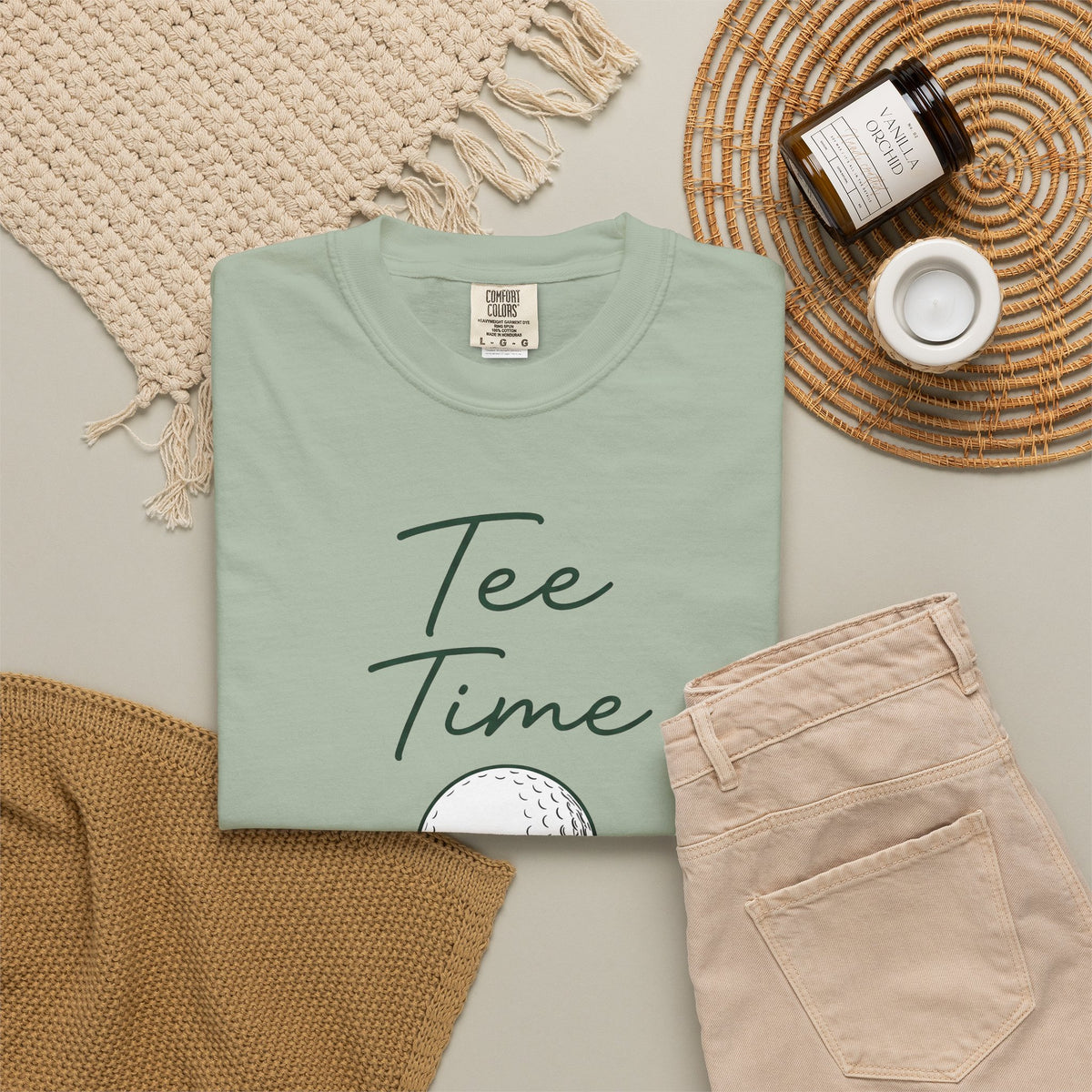 Golf Ball Golf Hiking Gift Flat Golf Golfing Fan Simple T-Shirt