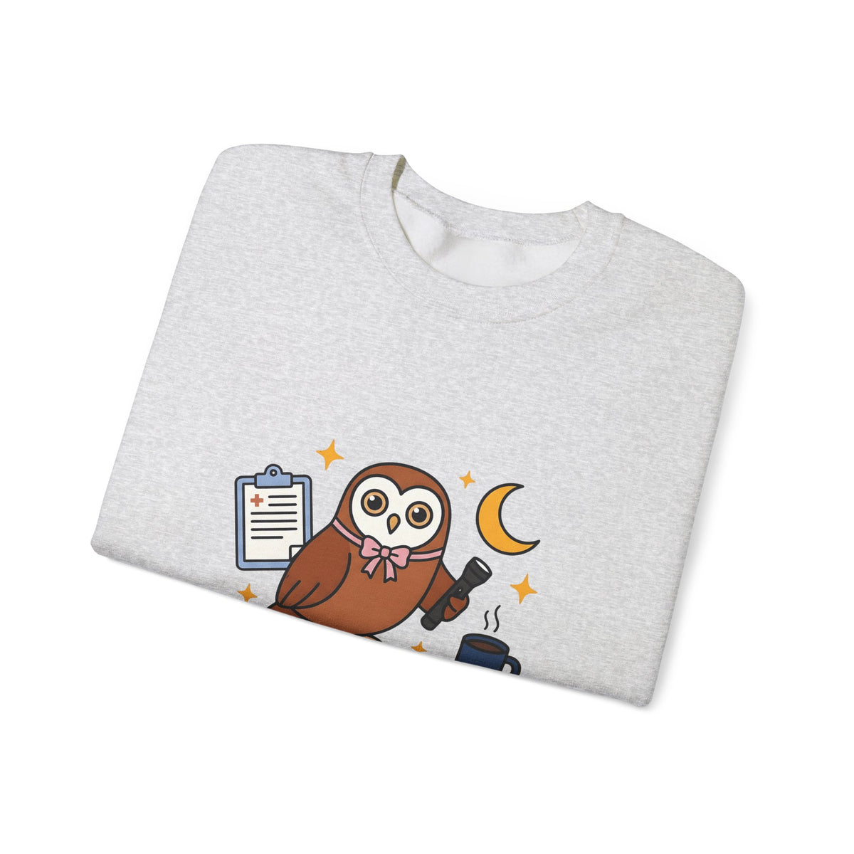 Owl Nurses Espresso Gift Comic Owl Sweatshirt