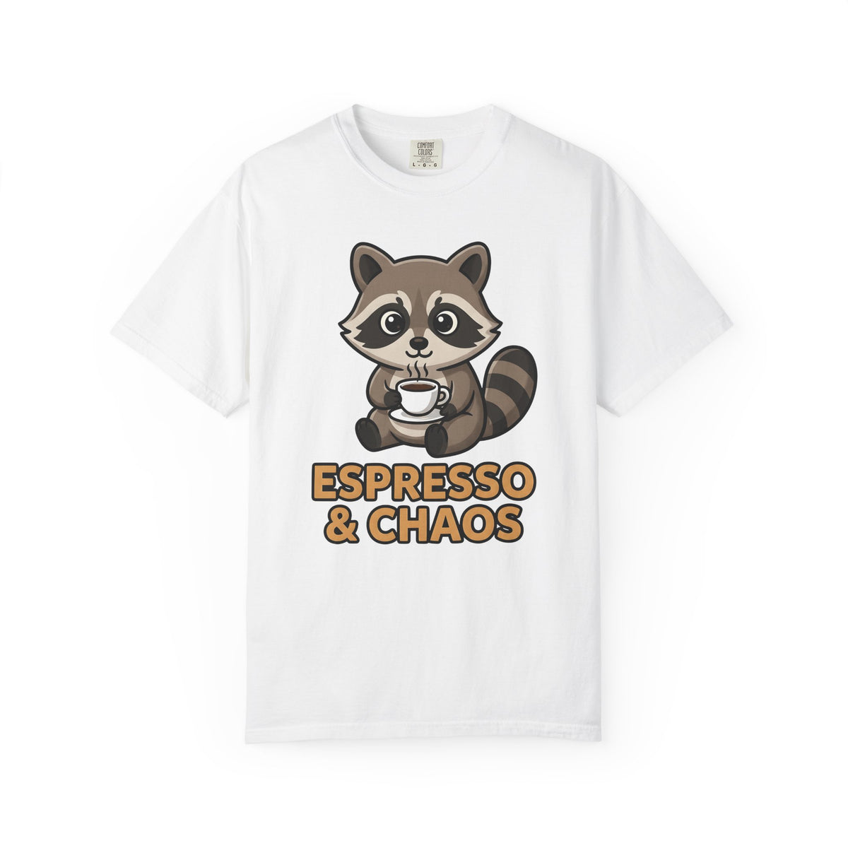Raccoon Drink Cup T-Shirt Coffee Fauna Gift Women Delightful T-Shirt T-Shirt T-Shirt Coffee Fan Wildlife Graphic T-Shirt Toon Beast T-Shirt
