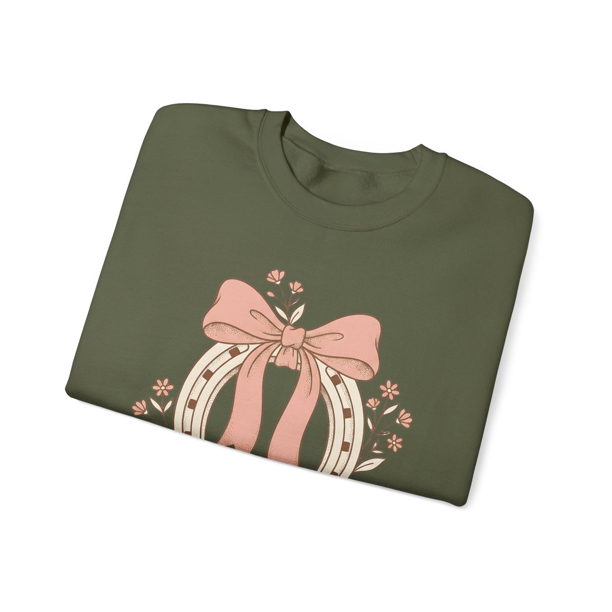 Horseshoe Bow Sweatshirt Cowgirl Ranch Gift Women Tribal Sweatshirt Horseshoe Sweatshirt Rodeo Fan Celtic Sweatshirt Ranch Graphic Classic Blossom Sweatshirt