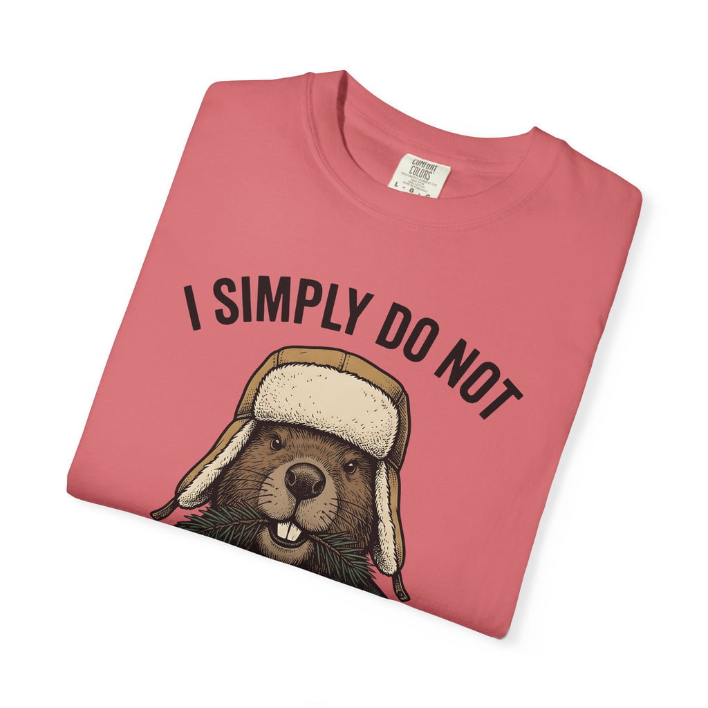 Beaver Woodsman T-Shirt Funny Wildlife Gift Women Comic T-Shirt Beaver T-Shirt Humor Fan Cartoon T-Shirt Animal Graphic Retro Checkered T-Shirt