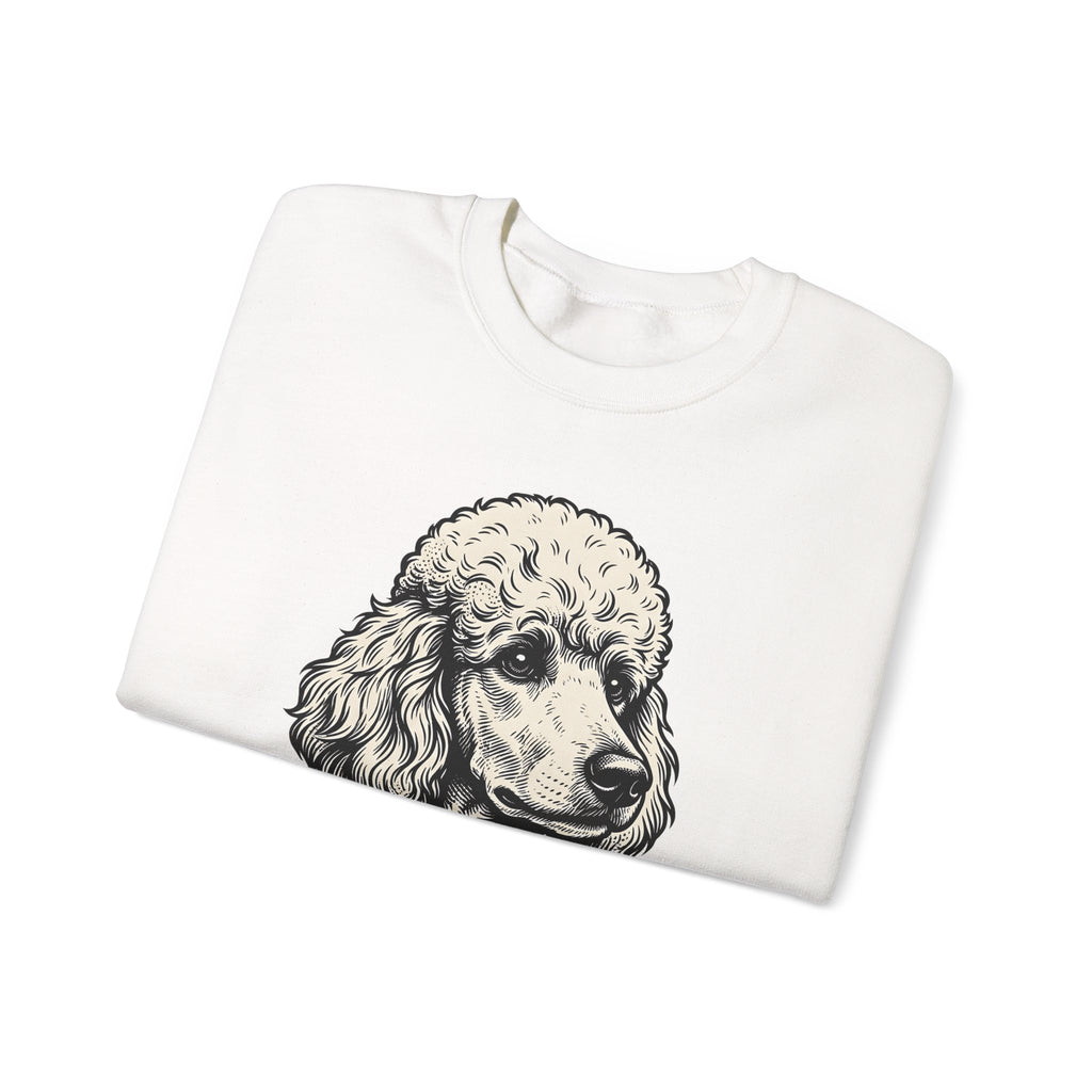 Poodle Dog Sweatshirt Dog Creatures Gift Women Shabby Chic Sweatshirt Poodle Sweatshirt Dog Fan Canine Graphic Sweatshirt Vintage Design Sweatshirt Line Art Floral