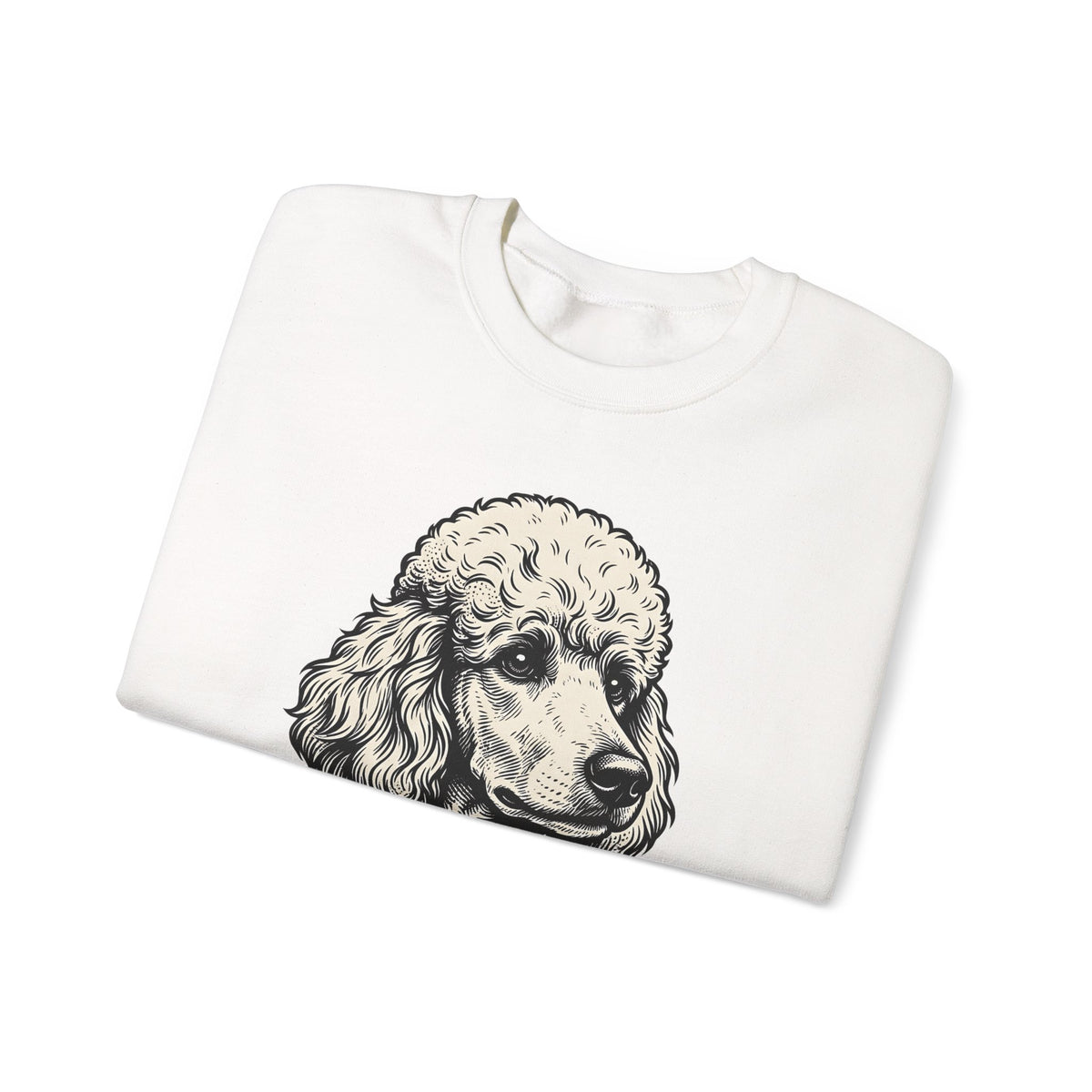 Poodle Dog Sweatshirt Dog Creatures Gift Women Shabby Chic Sweatshirt Poodle Sweatshirt Dog Fan Canine Graphic Sweatshirt Vintage Design Sweatshirt Line Art Floral
