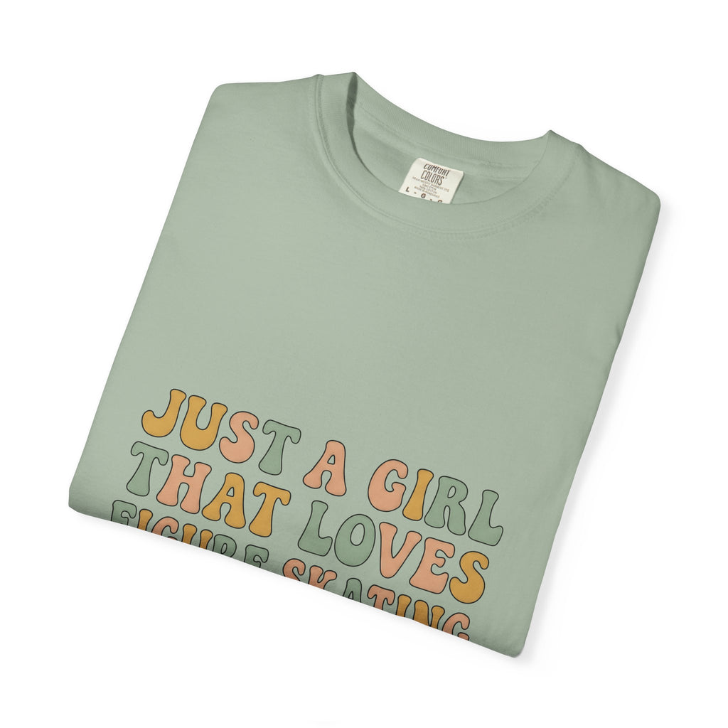 Classic Fun Font T-Shirt Figure Skating Sport Gift Women Cheerful T-Shirt Typography T-Shirt Skater Enthusiast Happy T-Shirt Athletic Graphic
