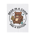 Bear Seat Blanket Teachers Education Gift Women Adorable Blanket Chair Blanket Educator Enthusiast Learning Blanket Educational Graphic Comic