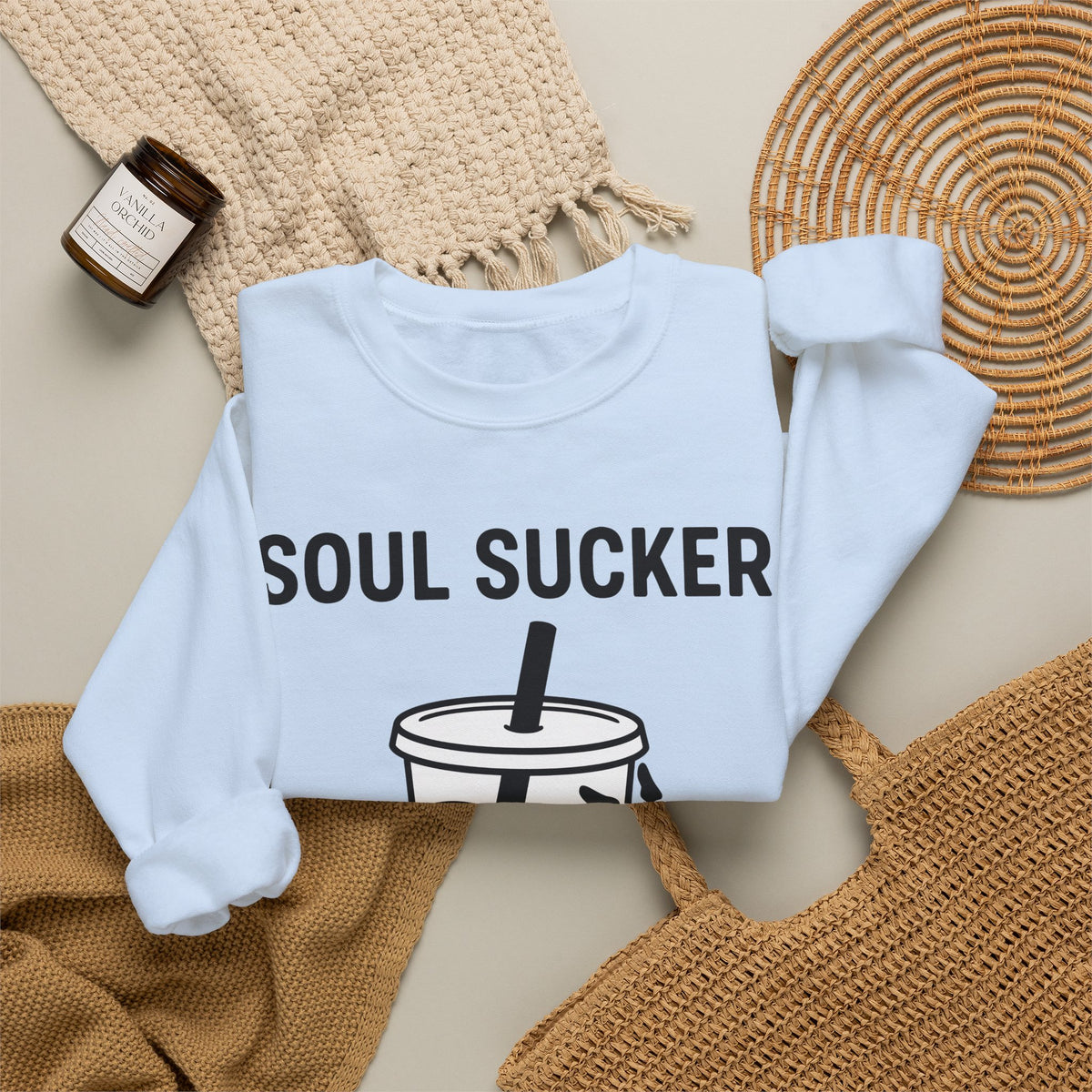 Skeleton Claw Tea Sweatshirt Drinks Dark Gift Women Modern Print Sweatshirt Bone Tea Sweatshirt Beverage Fan Graphic Design Illustration Comic Skull Sweatshirt