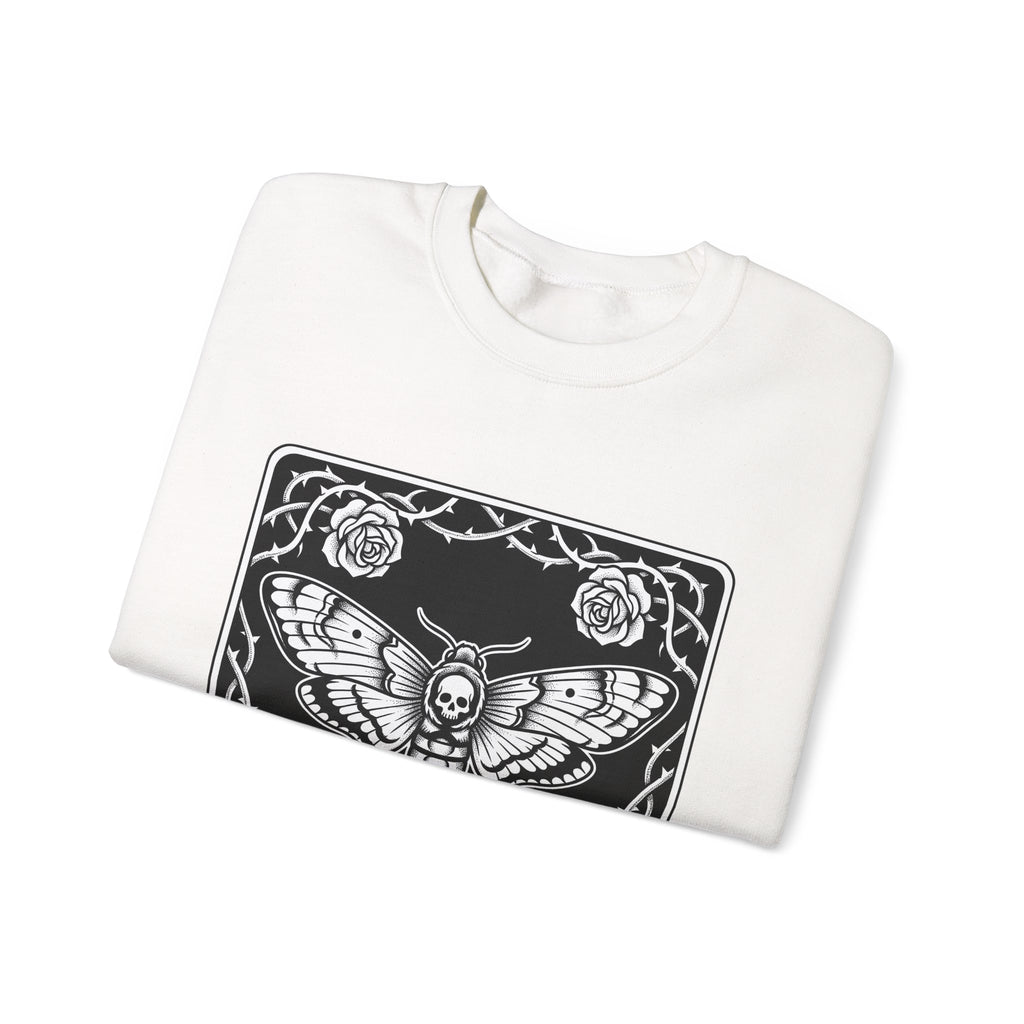 Skull Butterfly Sweatshirt Gothic Magic Gift Women Traditional Tattoo Sweatshirt Sugar Skull Sweatshirt Darkwave Fan Tattooed Sweatshirt Mystic Graphic Horror