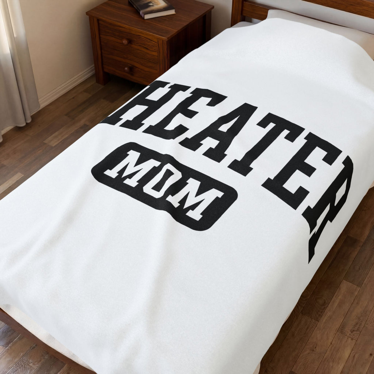 University Lettering Blanket Moms Drama Gift Women Heavy Blanket College Lettering Blanket Motherhood Enthusiast Bold Blanket Theatrical Graphic
