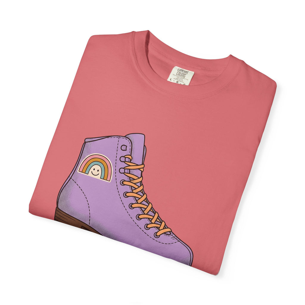 Roller Skate T-Shirt Cute Skateboarding Gift Women Cartoon T-Shirt Skate T-Shirt Kawaii Fan Comic T-Shirt Skateboard Graphic Vintage Rainbow T-Shirt