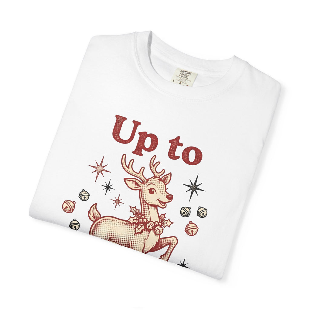 Reindeer Graphic T-Shirt Christmas Holiday Gift Women Vintage T-Shirt Caribou T-Shirt Xmas Fan Distressed T-Shirt Seasonal Graphic Retro Jingle