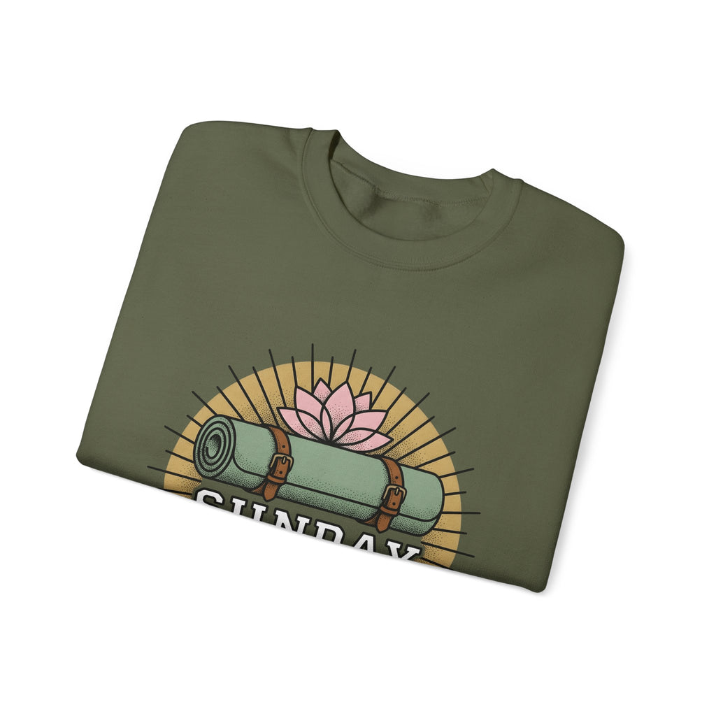 Fitness Mat Sweatshirt Pilates Lifestyle Gift Women Ethnic Sweatshirt Yoga Mat Sweatshirt Pilates Enthusiast Tribal Sweatshirt Wellness Graphic Classic Sacred
