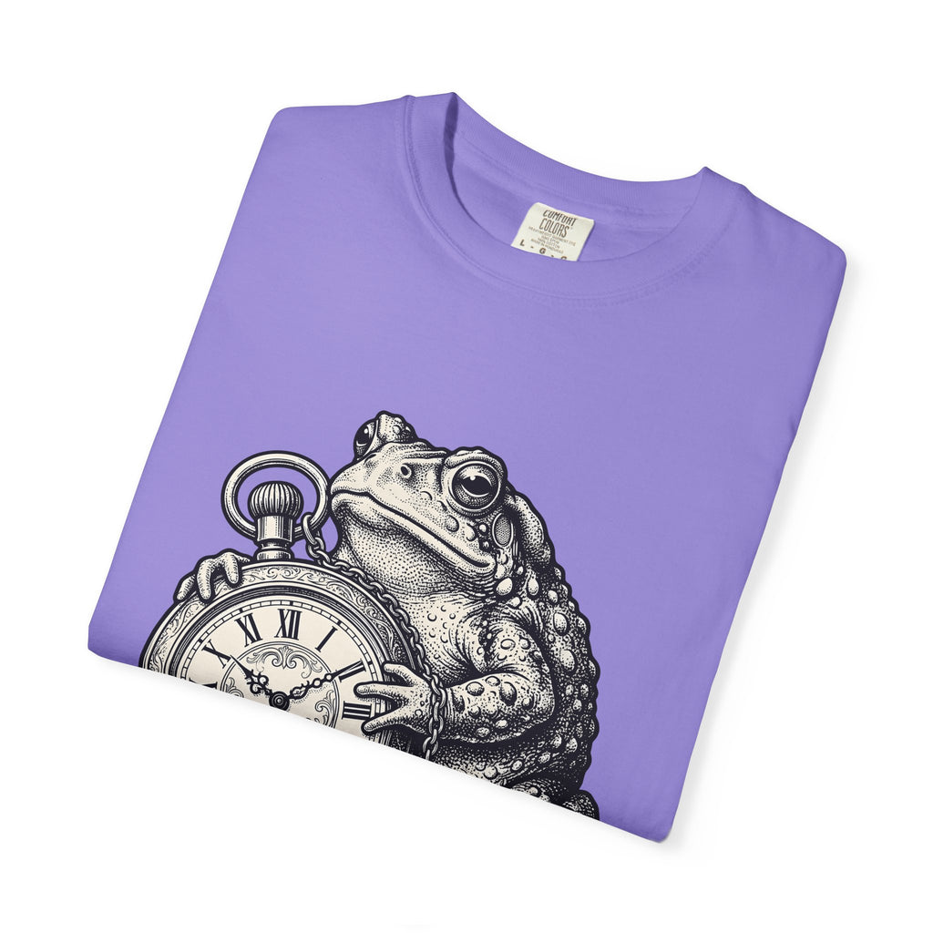 Toad Pocket Watch T-Shirt Funny Animal Gift Women Vintage T-Shirt Pocket Watch T-Shirt Humor Fan Retro T-Shirt Wildlife Graphic Hand Drawn Chain