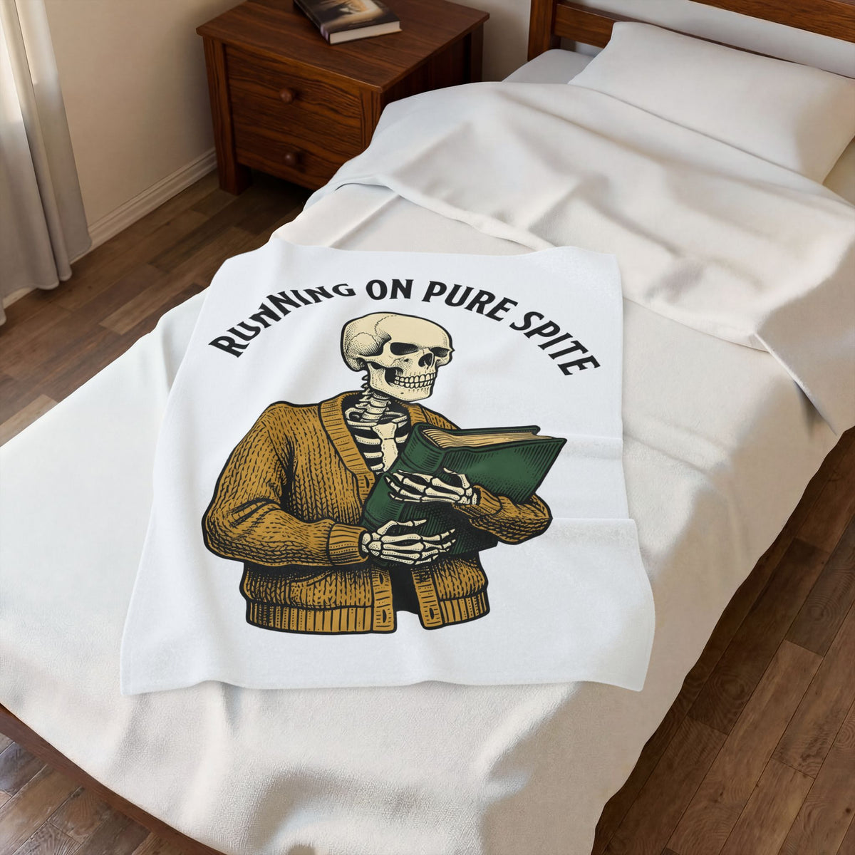 Bones Cardigan Blanket Teacher Comedy Gift Women Shabby Chic Blanket Sweater Blanket Educator Enthusiast Distressed Blanket Humor Graphic Vintage