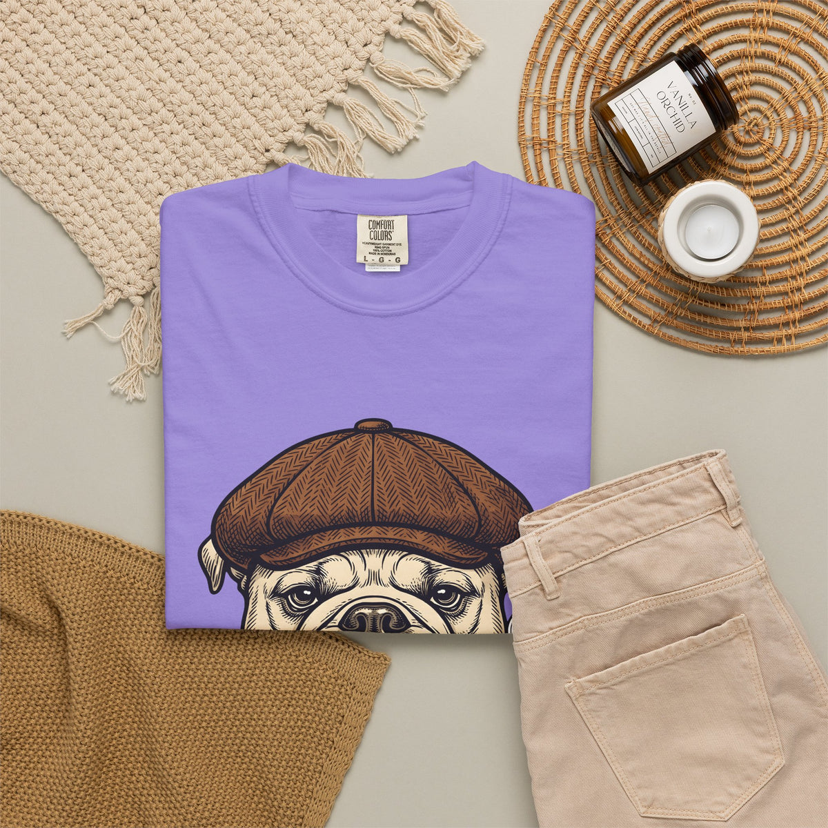 Bulldog Head T-Shirt Dog Creatures Gift Women Old School T-Shirt Bulldog T-Shirt Dog Fan Bulldog Graphic T-Shirt Vintage Illustration Animal