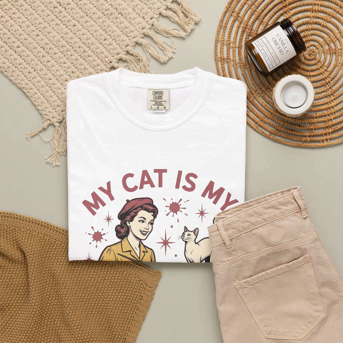 Kitty Artist T-Shirt Cat Fauna Gift Women Antique T-Shirt Cat Lady T-Shirt Feline Fan Vintage T-Shirt Wildlife Graphic Heritage Art Palette T-Shirt