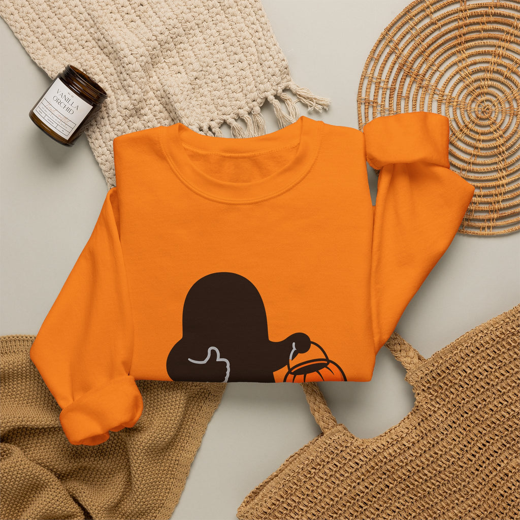 Ghost Halloween Satire Gift Specter Horror Fan Spooky Parody Plain Halloween Sweatshirt
