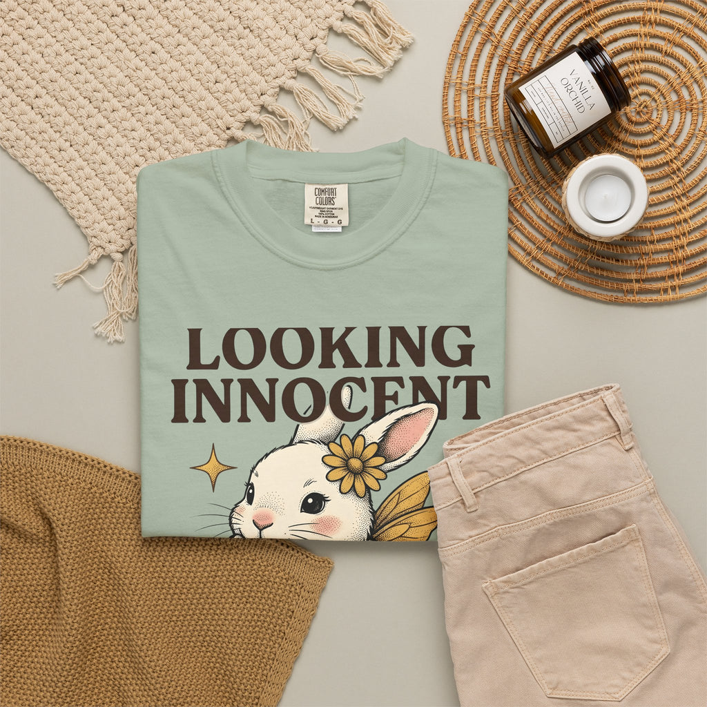 Bunny Sprite Cute Wildlife Gift Adorable Rabbit Kawaii Fan Cartoon Animal Hand Drawn T-Shirt