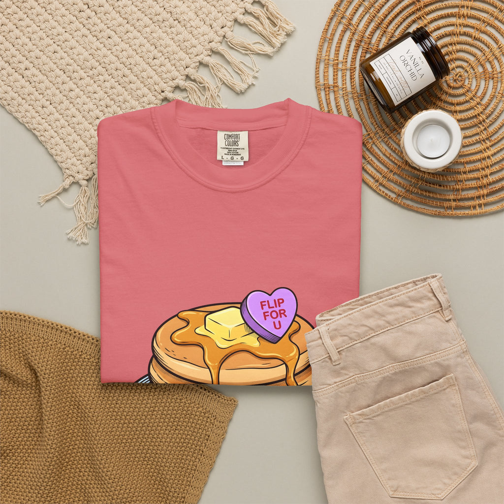 Pancakes Pile T-Shirt Desserts Brunch Gift Women Comic T-Shirt Pancake Stack T-Shirt Sweets Fan Cartoon T-Shirt Breakfast Graphic Design Graphic