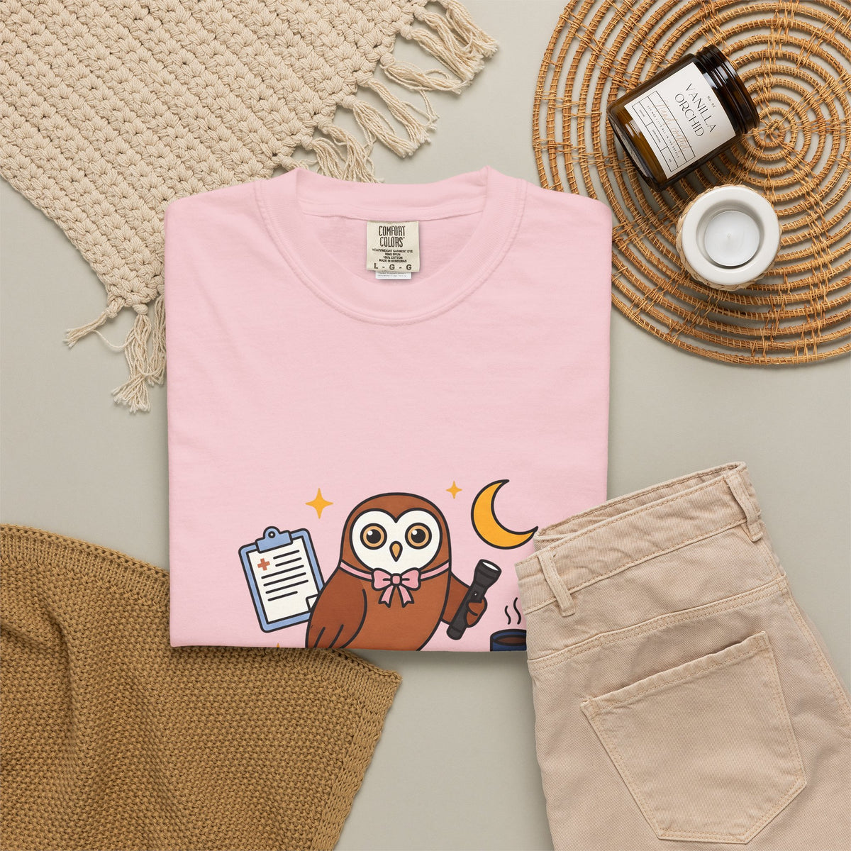 Owl Nurses Espresso Gift Comic Owl T-Shirt