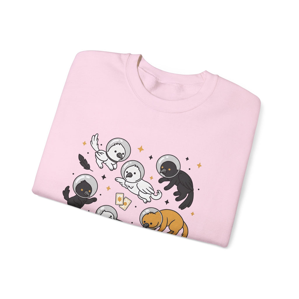 Cosmic Creature Mix Sweatshirt Funny Random Designs Beasts Gift Women Adorable Sweatshirt Monster Sweatshirt Humor Fan Cartoon Sweatshirt Creature Graphic