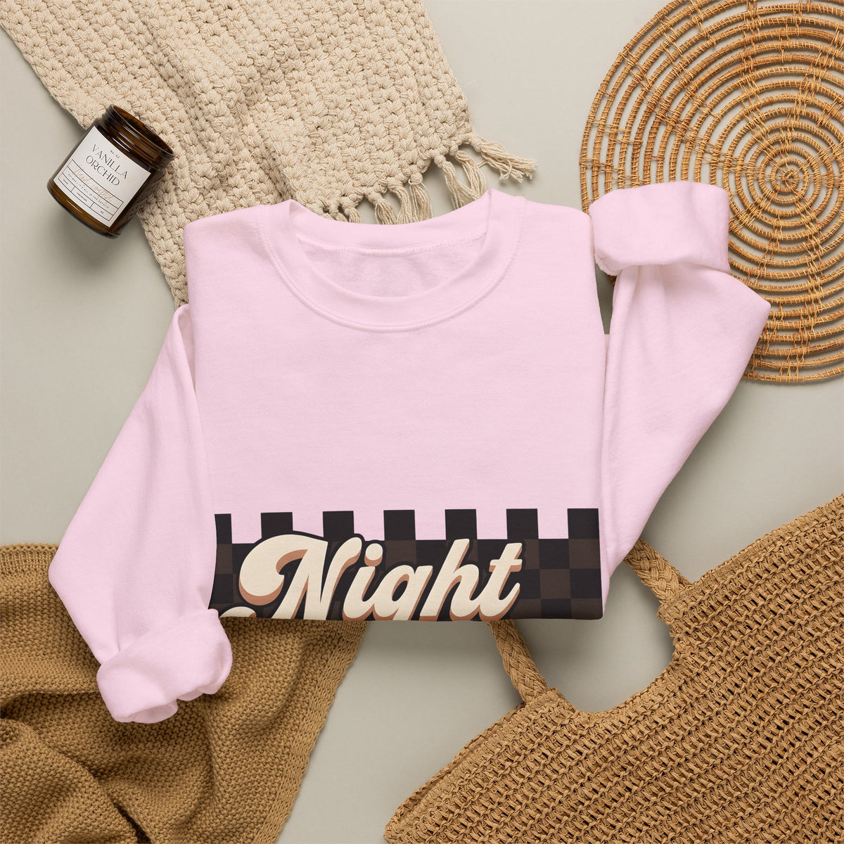 Vintage Checkered Sweatshirt Nurses Job Gift Women Retro Sweatshirt Plaid Sweatshirt Nurse Enthusiast Vintage Sweatshirt Career Graphic Groovy Large Text