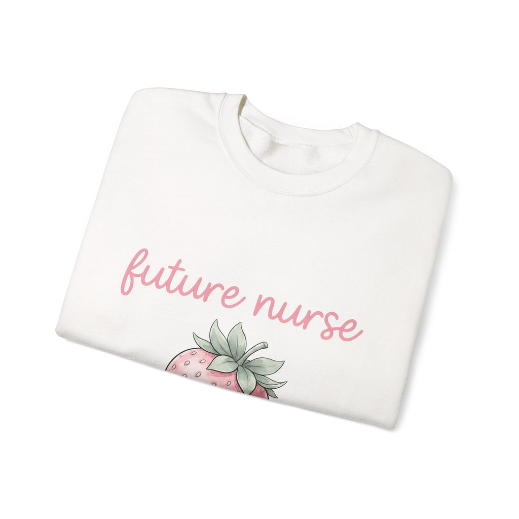 Strawberry Nurse Graduation Gift Pastel Fruit Healthcare Enthusiast Soft Graduate Sweatshirt