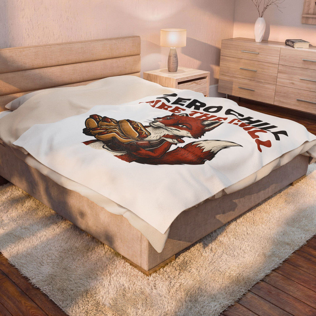 Fox Hotdog Blanket Funny Grill Gift Women Comic Blanket Hotdog Blanket Humor Fan Cartoon Blanket Barbecue Graphic Retro Soda Pop Bottle Blanket