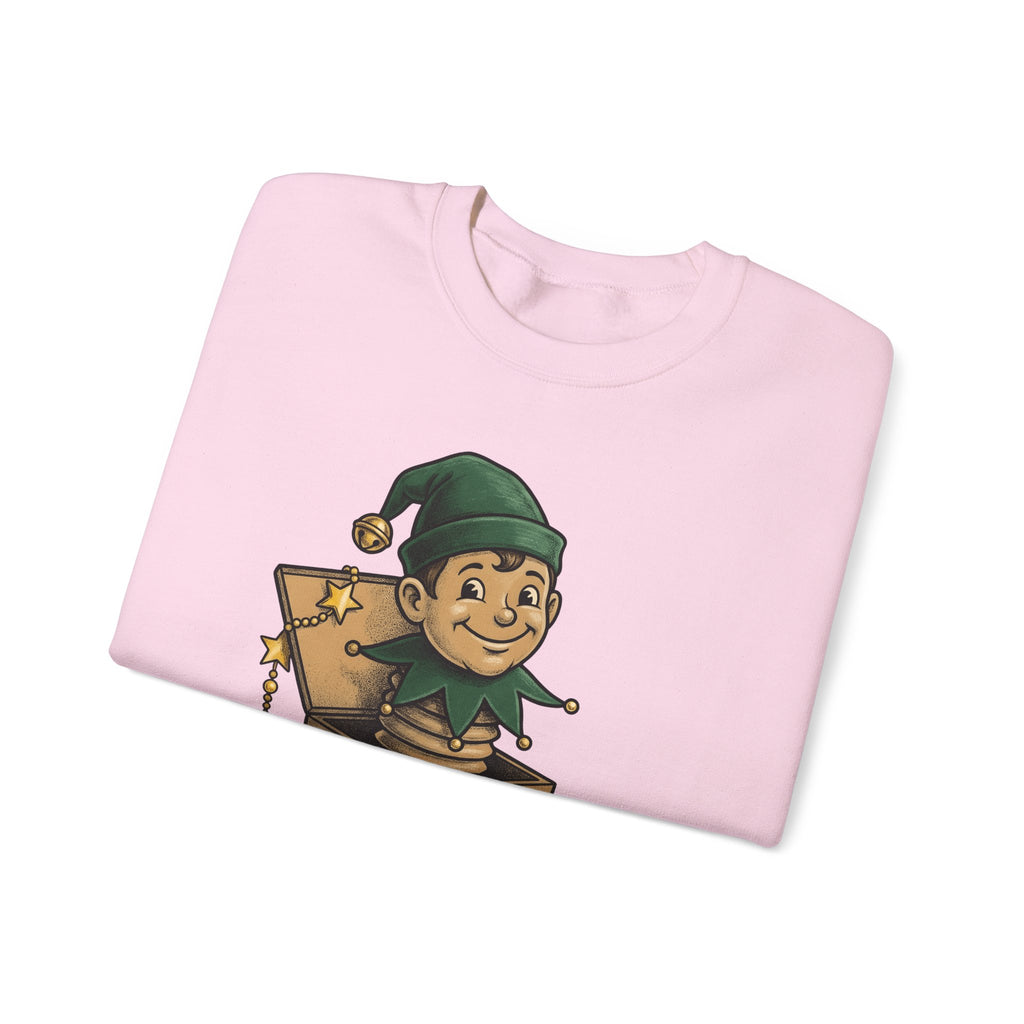 Elf Jack In The Box Christmas Holiday Gift Vintage Jack In The Box Christmas Sweatshirt