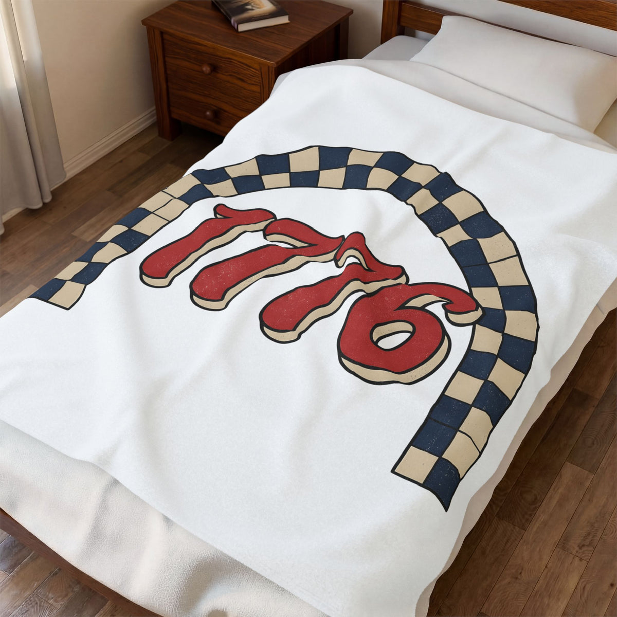 Vintage Numbers Blanket America Patriotic Gift Women Retro Blanket Typography Blanket American Enthusiast Vintage Blanket Star Graphic Distressed